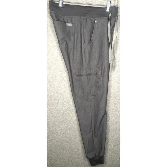 Figs women’s grey scrub pants jogger drawstring elastic waist 5 pockets XS - Picture 6 of 8